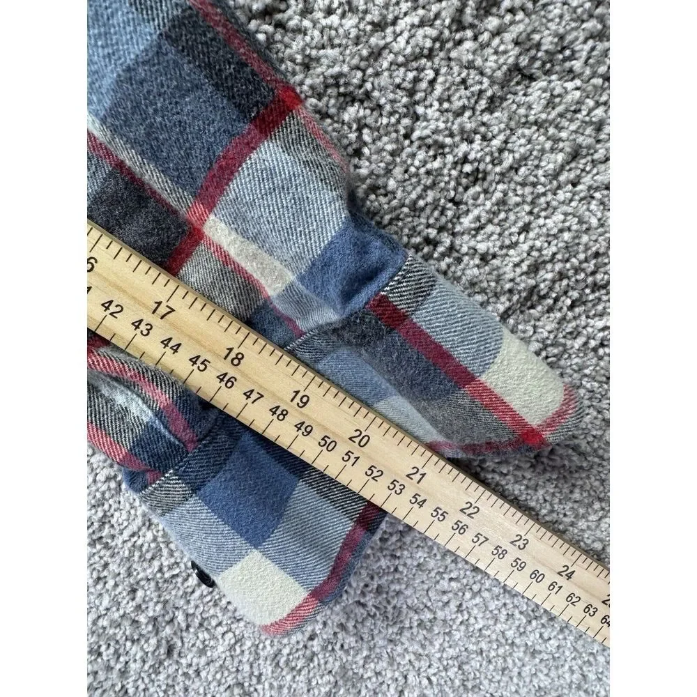 Untuckit Flannel Shirt Mens XXL 2XL Regular Button Up‎ Cotton Navy Plaid